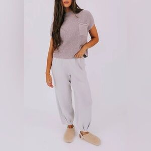 FREE PEOPLE - Freya Sweater Set L / Ashblown Combo